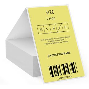 Red Thermal Labels 3 × 5 Inch Vinyl Fanfold Self-Adhesive Stickers Perforated Waterproof Shipping Printer Decals for Barcode Address Mailing 300 PCS
