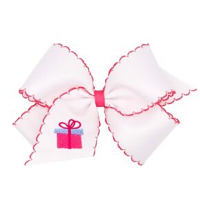 Wee Ones Girls' Birthday-Themed Printed Grosgrain Hair Bow on a WeeStay Hair Clip, Medium, Ice Cream