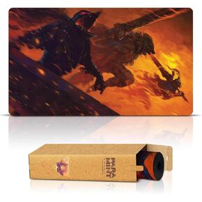 Brothers in Arms (Stitched) - MTG Playmat by Anato Finnstark, Berserk, Elden Ring, Dark Souls Anime - Compatible with Magic The Gathering Playmat - Play MTG, YuGiOh, TCG - Original Designs