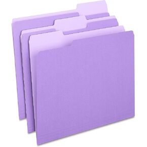 مجلدات ملفات Staples ، 1/3 قطع ، حجم الرسالة ، الأرجواني ، 200/كرتون (ST535559-CCVS)