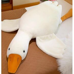 Ryttir White Goose Stuffed Animal - Jumbo 35" Soft Hugging Pillow with Orange Beak, Safety Nursery Decor & Sensory Comfort Toy, Cuddle Companion for Kids (Gender Neutral Gift)