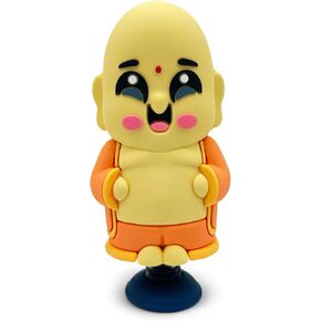 يضحك راقصة لوحة القيادة في Buddha - Boyful Bobblehead مع تعبير ضحكة فرحان - لعبة Sweat Luck Dashboard Toy - بلاستيك ناعم مع وسادة لاصقة للسيارات والمكاتب والمزيد