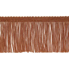 2" Chainette Fringe Trim, Polyester-Made Decorative Fringe Trim, Versatile Fringes for Costumes, Uniforms, Home Decor, and Party Decorations, 5 yards, Cinnamon