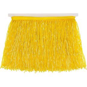 2 ياردة 15 سم من شرابة الشرابة المزينة للأزياء فستان الحرف اليدوية على ملحقات DIY شريط الرقص المنسوجات (الأصفر)