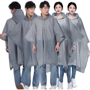 YUNLOVXEE Rain Poncho Raincoat for Adult - 2 Pack EVA Waterproof Rain Coat Reusable Rain Jacket for Women Men Disney