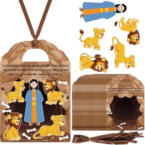 GISGFIM 30 مجموعة دانيال و DEN's Den's Craft Kit Sunday School VBS الحرف الدينية DIY قصص الكتاب المقدس المسيحيين مجموعات حرفية لأنشطة مكتب مدرسة عيد الفصح