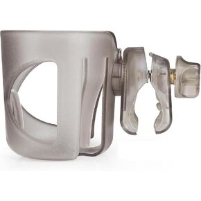 New Cup Holder Compatible with UPPAbaby Cup Holder (for Vista, Cruz and Minu). A Solid Super Secure Fit. 360 Degrees Rotatable. Anti-Shake Spill Resistant. (Gray)