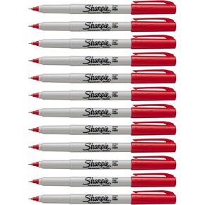 SHARPIE Color Burst Permanent Markers, Ultra-Fine Point, Red