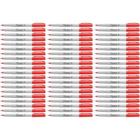 Sharpie Permanent Marker, Ultra Fine Point, Red Ink, 36-Count