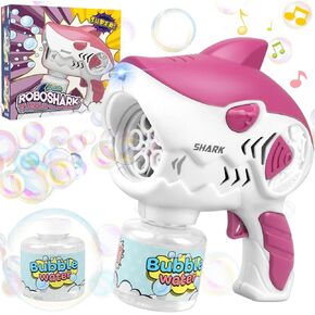 Dolanus Bubble Gun ، Shark Bubbles Machine Blaster Gun for Kids with Bubble Solution ، Toys for Boys Boys 3+ year ، Hompors for 3 4 5 6 7 7 8 year boy