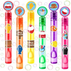 24pcs ذهب صيد الأسماك DIY الفقاعات مع ملصقات 96pcs - الحزب لصالح حقائب Goodie ، حشوات بيناتا ، لوازم أعياد الميلاد الفقاعية المصغرة ، هدايا الألعاب ، جوائز فئة للأطفال الصغار والأولاد والبنات
