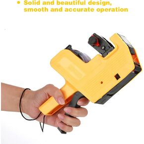 Hyuduo Three Colors MX-5500 Labeler 8 Sigits Tag Tag Gun Teth Tool Conserts & Ink Elcl (Yellow)