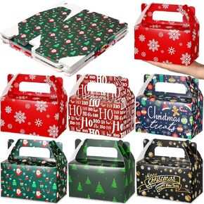 Zhanmai 36 حزمة حفلة عيد ميلاد صندوق 6 بوصة Goodie الحزب لصالح Gable Box هدية هدية التغليف حاوية Cookie Cupcake Capcake Bag مع مقبض