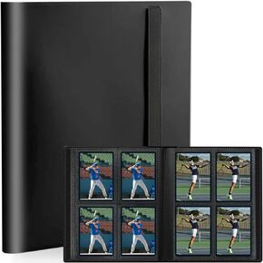 Card Binder, Small Card Album with PP Waterproof Pages, 4 Pockets Trading Card Binder, Holds 160 Standard Cards, for TCG, MTG Collections Sports Cards Binder (Green)
