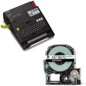 LABELWORKS Epson Music Department Assistant Bundle - LW-PX750 Industrial Label Maker Kit - Complete Kit with Accessories and 224VTBWPX Tape Cartridge