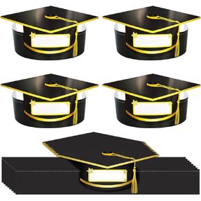 24 PCS Preschool Paper Graduation Crown for Kids Class of 2025 قابلة للتعديل قبل K Grad Cap Hats اسم مخصصات التخرج من رياض الأطفال.