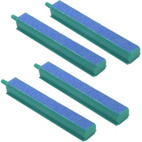 4pcs Aquarium Air Stone Bar Bubbler, 4in Sand Bubble Stone with Plastic Base for Aquarium Fish Tank Diffuser Ideal Air Pump Accessories for Fish Tank Bucket Hydroponic System