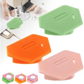Sewing Guide, ValueBargain 3 PCS Removable Magnetic Seam Guide for Sewing Machine, Multifunctional Polygonal Hemmer Accessories & Supplies with Scale for Beginners