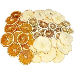 Christmas Potpourri Bowl Filler, Natural Fruit Potpourri with Dried Orange Slices, Dried Apple Slices, Dried Lemon Slices, Pretty Decorative Christmas Vase Filler Decor for Hostess, Home Decor