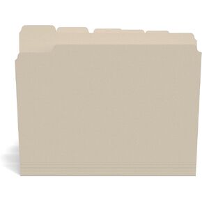 مجلد ملف Staples ، 1/5 قطع قطع ، حجم الرسالة ، مانيلا ، 200/كرتون (ST22937-CCVS)