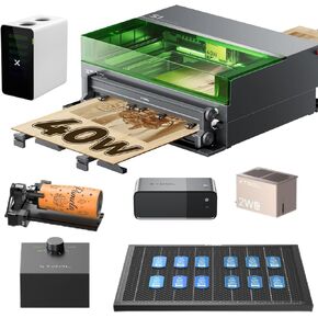 XTOOL S1 40W Deluxe Bundle - مع جهاز تنقية الدخان AP2 ، وحدة ليزر الأشعة تحت الحمراء 1064NM