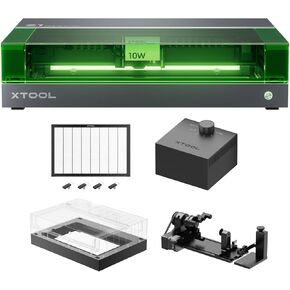 Xtool S1 10W Laser Engraver Based Bundle مع RA2 Pro و Riser Base ، فئة 1 10000MW (10W) نقاش بالليزر