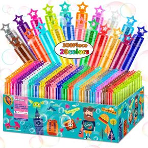 300pcs 20colors Star Mini Bubble Wands ، الفقاعة السائبة لوقت الاستحمام ، في الهواء الطلق الصيفي للبنات ، الاحتفال بعيد الميلاد ، استيعاب عيد الفصح ، عيد الشكر ، هدايا الفصول الدراسية ، ألعاب الحفلات للأطفال للأطفال