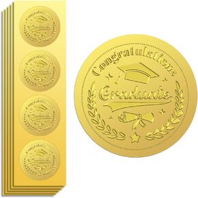 ختم ملصق الذهب رقائق رقاقة النجاح والتاج 2 بوصة 100pcs ، الذهب اللصق الذاتي حول ملصق الميدالي