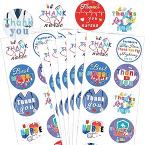 Healthcare Workers Thank You Stickers Medical Nurses Graduation Stickers 2 inch Thank You for All You Do for Us Labels for Doctors Essential Workers Appreciation Cards, Envelopes Sealing, Gift 200pcs