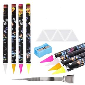 20 PCS مجموعة أدوات Rhinestone Picker Tool ، أداة القلم Rhinestone لأحجار الراين ولوحة الماس ، 8 أداة قلم الحج هي و 10 صواني راينستون للأظافر اللوحة الماس