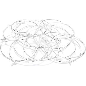 50pcs Silver 35 مم الأطواق الفضية الأقراط المعدنية دائرة كبيرة الأذن الأذن الأطواق الأسلاك الأسلاك لأقراط DIY لصنع المجوهرات نتائج المجوهرات (1.38 بوصة)