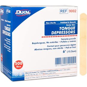 Dukal Tongue Depressors, Beige, 500 Count