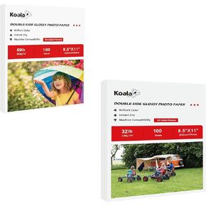 ورقة كتيب Koala الجانب مزدوج الجانب لامع لطباعة صورة 8.5 × 11 بوصة وورقة بطاقة لامعة ثقيلة متوافقة مع طابعة الحبر