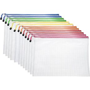 Harfington 10pcs Mesh Zipper Bacs Bags A4 13 "× 9"
