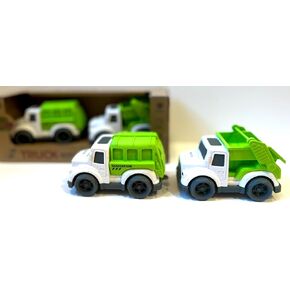 Toddler Car Toys Set for 1-3 Year Old, BPA Free, Phthalates Free, PVC Free, Truck, Garbage Truck, Christmas Birthday Gifts for 2 3 4 Year Boy Girl, Dishwasher Safe, Pretend Play, Beach, Stroller Toys