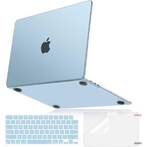 Moseso متوافق مع MacBook Air 13 بوصة الحالة 2025 2024 2023 2022 M4 A3240 M3 A3113 M2 A2681،100 ٪ Match Switch ، Slim Hard Case & Keyboard Woving and Screen Film for MacBook Air 13.6 ، Midnight Clear