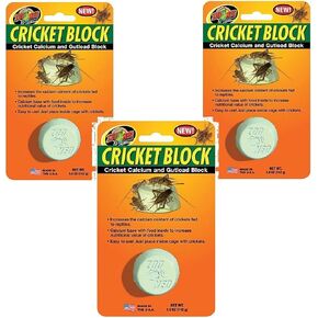 (3 Pack) Zoo Med Cricket Block Cricket Calcium and Gutload Blocks