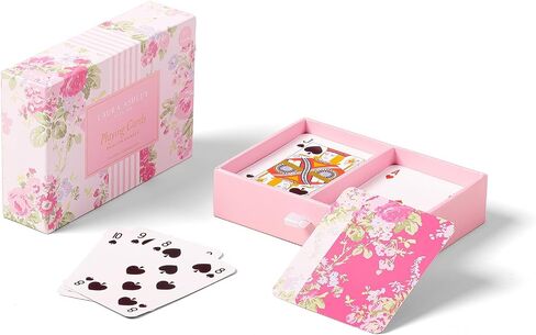 Laura Ashley Heirloom Cottage Playing Cards – Set of 2 Standard Card Decks in Elegant Storage Box – Vintage-Inspired Floral Poker & Bridge Cards – Gift for Women & Card Enthusiasts in Saudi Arabia