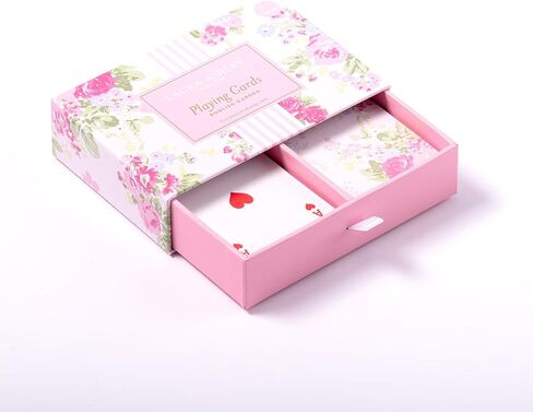 Laura Ashley Heirloom Cottage Playing Cards – Set of 2 Standard Card Decks in Elegant Storage Box – Vintage-Inspired Floral Poker & Bridge Cards – Gift for Women & Card Enthusiasts in Saudi Arabia