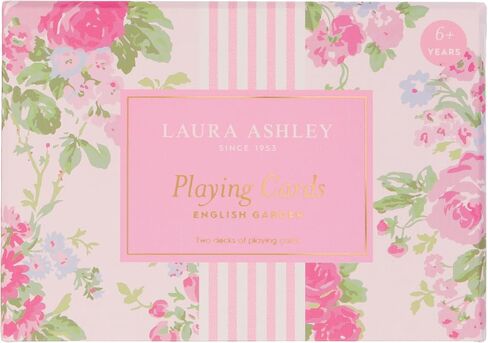 Laura Ashley Heirloom Cottage Playing Cards – Set of 2 Standard Card Decks in Elegant Storage Box – Vintage-Inspired Floral Poker & Bridge Cards – Gift for Women & Card Enthusiasts in Saudi Arabia