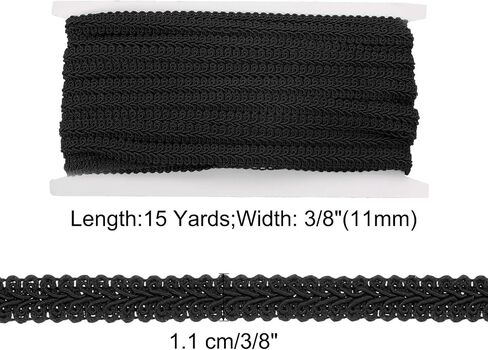 uxcell gimp braid trim ، 15 ياردة × 3/8 "(11 ملم) تقليم المفروشات للستائر لإكسسوارات الخياطة الحرفية DIY ، الوردي in Kuwait