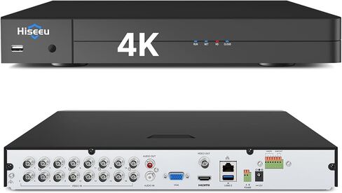 Hiseeu 4K 8 Channel H.265+ DVR Security Digital Video Recorder Advanced 8MP DVR with Person Vehicle Detection for CCTV Security Camera,AHD/TVI/CVI/CVBS/IPC,Remote Access,No Monthly Fee,No Hard Drive in Saudi Arabia