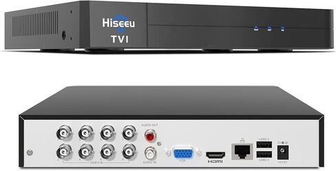 Hiseeu 4K 8 Channel H.265+ DVR Security Digital Video Recorder Advanced 8MP DVR with Person Vehicle Detection for CCTV Security Camera,AHD/TVI/CVI/CVBS/IPC,Remote Access,No Monthly Fee,No Hard Drive in Saudi Arabia