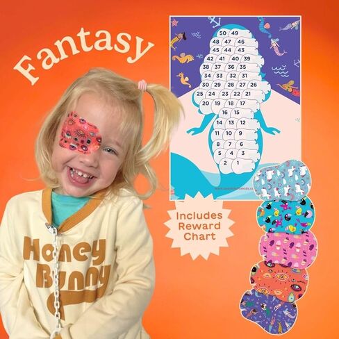 Speckles- HIDE&SEE Kids Eye Patches (Dinosaur) Fun & Comfortable Hypoallergenic Patches for Amblyopia & Strabismus Treatment, IMAGINE Pack for Boys & Girls includes motivational Reward Chart (50 Pack) in Kuwait