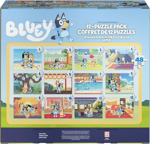 Spin Master Games, Bluey Puzzles 12-Pack, Jigsaw Puzzles for Preschoolers, Ages 4 & Up in Saudi Arabia