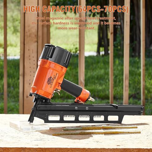 NR2183 Framing Nail Gun 2-Inch up to 3-1/4-Inch Plastic Strip Framing Nails Pneumatic Nailer 21 Degree Aluminum Magazine in Saudi Arabia