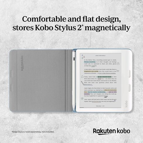 Kobo Libra Colour SleepCover Case | Garden Green Basic | Sleep/Wake Technology | Vegan Leather | Compatible with 7 Inch Kobo Libra Colour eReader in Kuwait