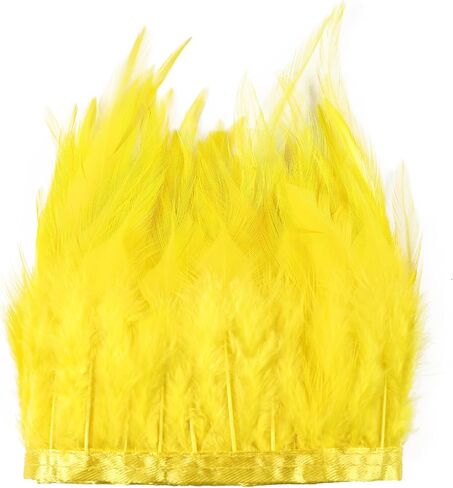 Colorful Rooster Tail Feathers Trim 5Yard- 4-6inch Natural Long Rooster Tail Feathers Bulk for DIY Crafts Hats Costume, Holiday Themed Party Decoration (Black) in Kuwait