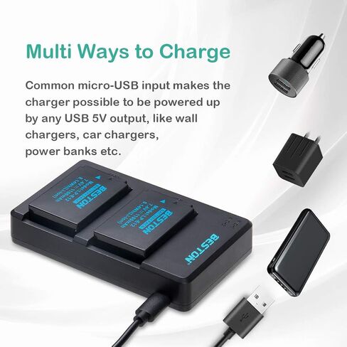 BESTON 3-Pack LP-E12 Battery Pack and Rapid USB Charger for Canon EOS M M2 M10, M50, M50 Mark II, M100 M200, Rebel SL1, PowerShot SX70 HS Cameras in Kuwait