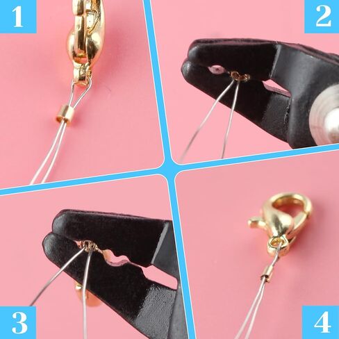 حبة الجرجر السجائر المجوهرات الجريئة Plier Micro Tube حبات 5 "مع الربيع مستقيمة المجوهرات عقص الأداة تجريمة الجزيرة لمدة 2 مم و 3 مم المجوهرات صنع الحرف اليدوية DIY in Kuwait